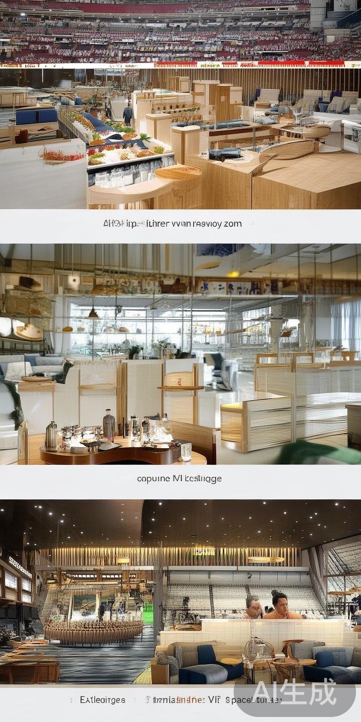 观众服务区
为提升观赛体验，场内设置多个服务区，